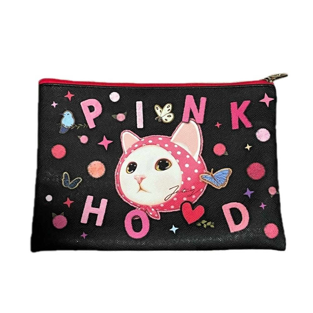 Jetoy Korean Cat Cute Kawaii Makeup Zipper Pouch
